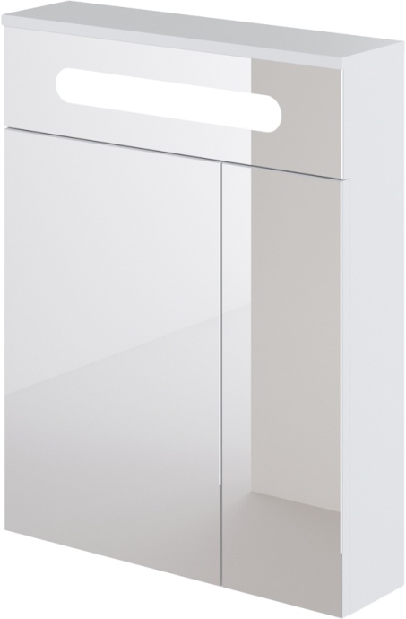 Зеркало-шкаф DIWO Коломна 60 см, навесное, прямоугольное, с подсветкой, белое KOL.Z.60/P/W - 4