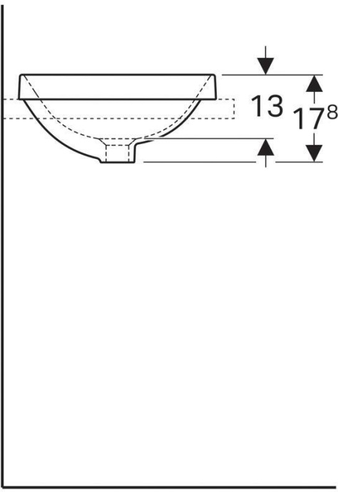 500.702.01.2 Geberit VariForm Раковина встраиваемая в столешницу круглой формы, D=40 см, без отв. под смеситель, без отв. перелива - 3