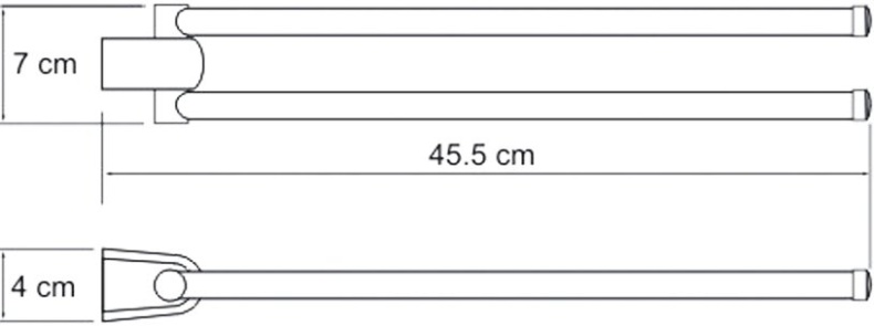 Полотенцедержатель двойной Wasserkraft Berkel 45.5 хром K-6831 - 2