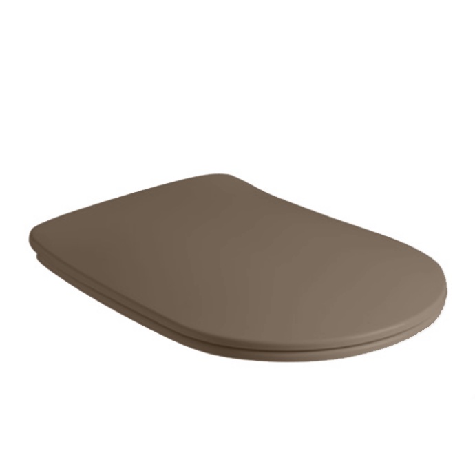 Крышка-сиденье Kerasan Nolita коричневый матовый/хром, с микролифтом  539188 - 0