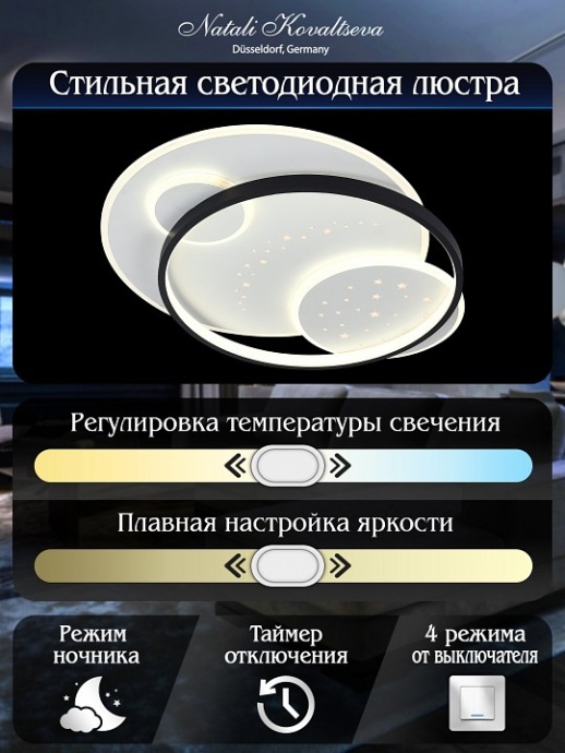 Накладной светильник Natali Kovaltseva Future INNOVATION STYLE 83117 - 6
