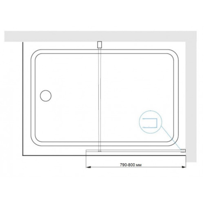 Шторка на ванну RGW Screens SC-050B 80x150 профиль черный стекло прозрачное 351105008-14 - 3