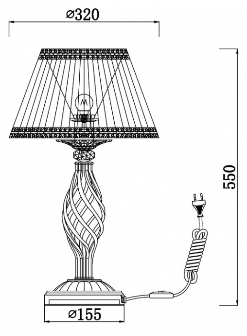 Настольная лампа Maytoni Grace RC247-TL-01-R - 2