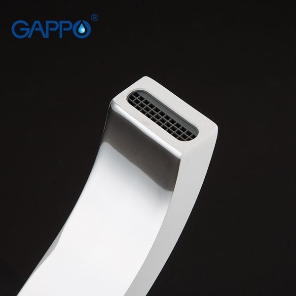 Душевая система Gappo с верхним душем термостатом и ручной лейкой излив является переключателем на лейку белый/хром G2407-50 - 3