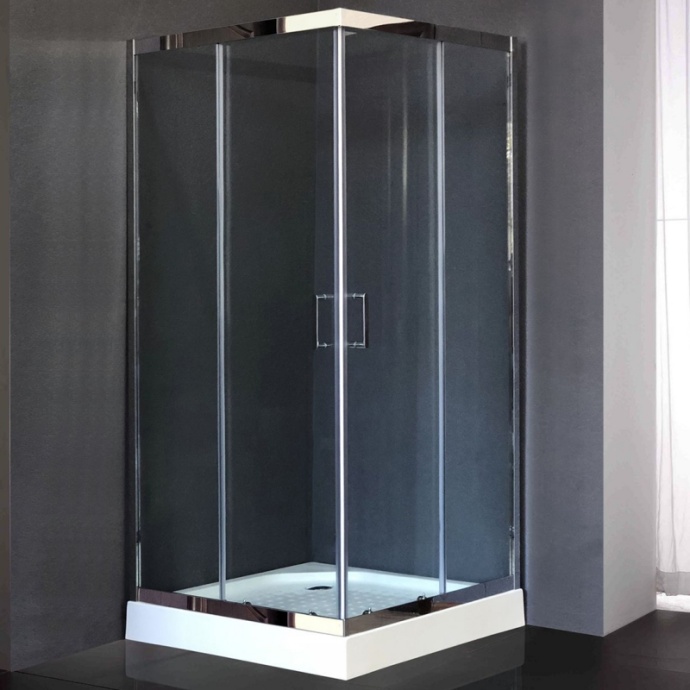 Душевой уголок Royal Bath HPD 120x120 профиль хром стекло прозрачное RB1212HPD-T-CH - 0