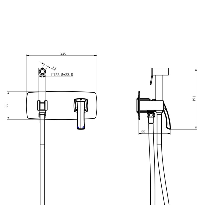 Гигиенический душ Lemark Nubira со смесителем LM6219ORB - 1