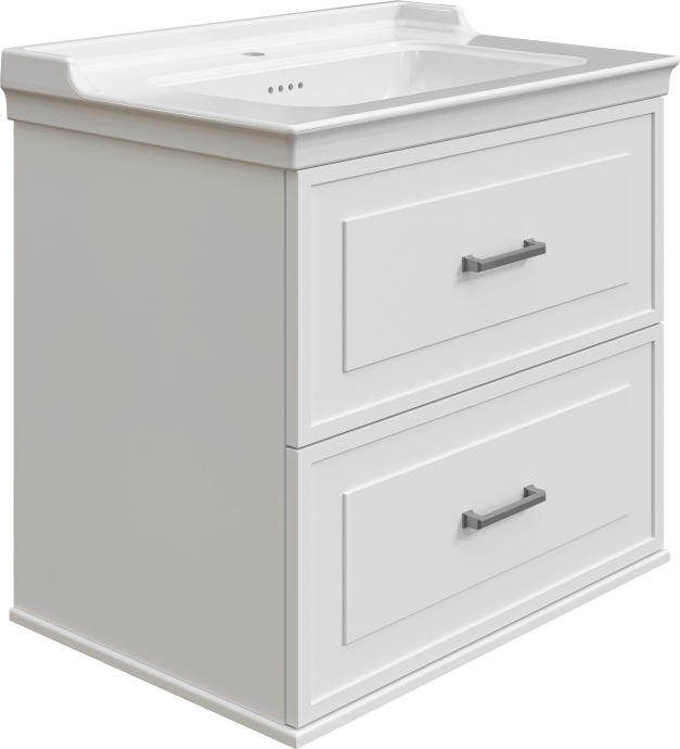 Мебель для ванной STWORKI Хадстен 80 белая, в классическом стиле, подвесная (комплект, гарнитур) 540907 - 8