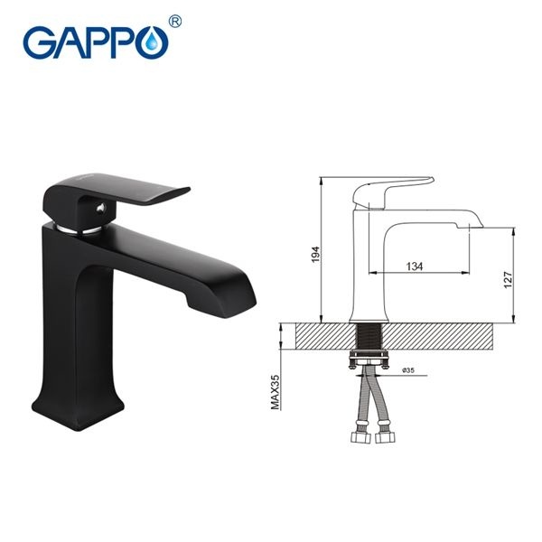 Смеситель для раковины Gappo Aventador G1050 - 4