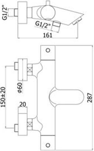 Термостат Paffoni Light LIQ022CR для ванны - 1