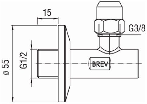 Угловой вентиль Nobili   AV00121CR - 1