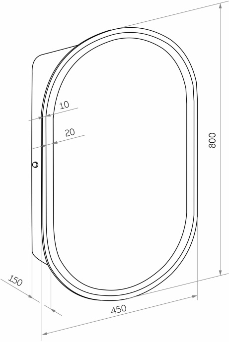 Комплект  Раковина STWORKI моноблок Ноттвиль 51 + Зеркало-шкаф STWORKI Мальмё МВК074 45, с подсветкой, белый, прямоугольный, навесной, овальный, в сти 560961 - 8
