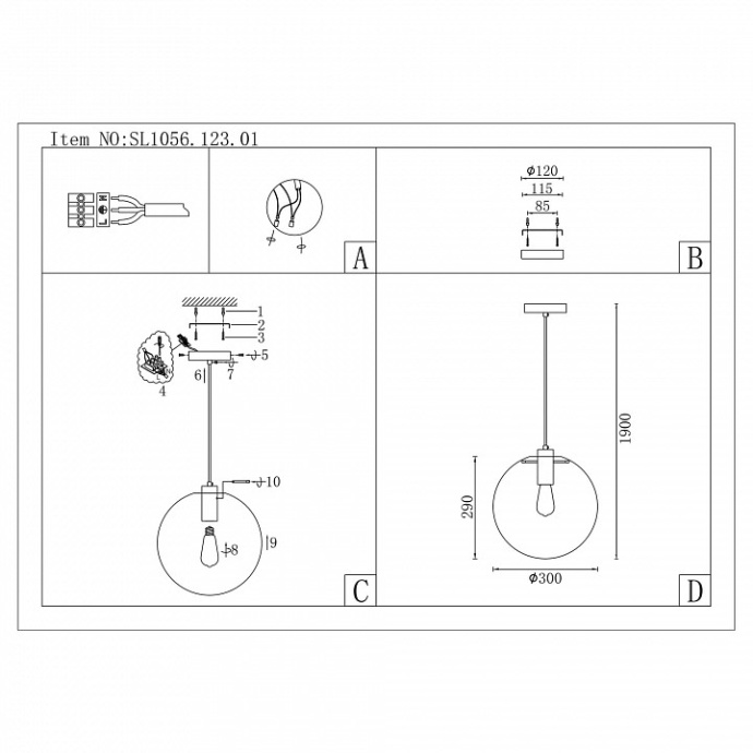 Подвесной светильник ST-Luce Noor SL1056.123.01 - 5
