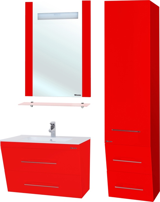 Мебель для ванной Bellezza Берта подвесная 60 красная - 3