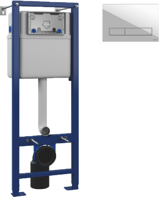 Система инсталляции для унитазов Cersanit Vector 64184 с кнопкой смыва, белая - 0