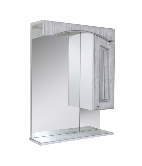 Зеркало-шкаф навесной без подсветки MIXLINE Крит-60 патина серебро  521792 - 0