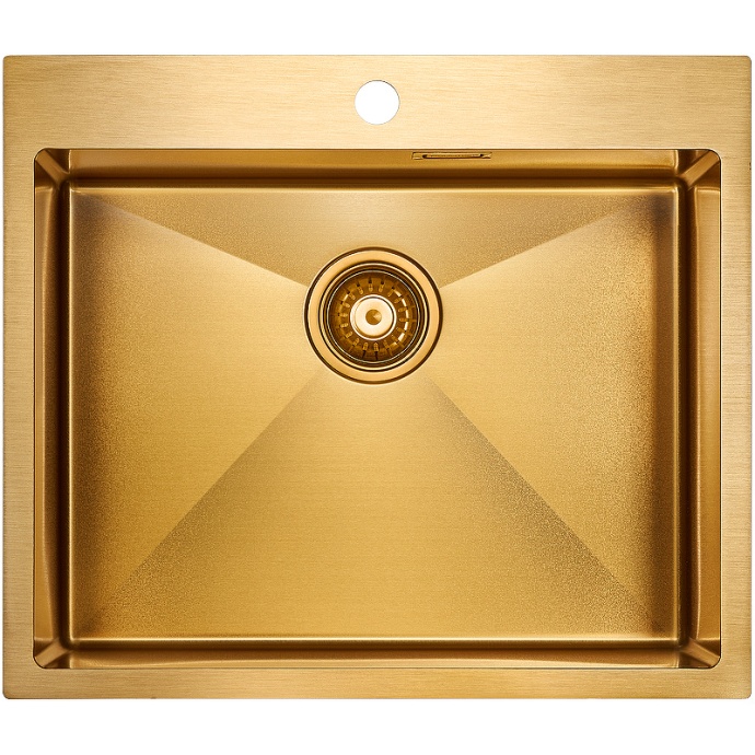 Мойка кухонная Paulmark Isar 59 брашированное золото PM805951-BG - 0