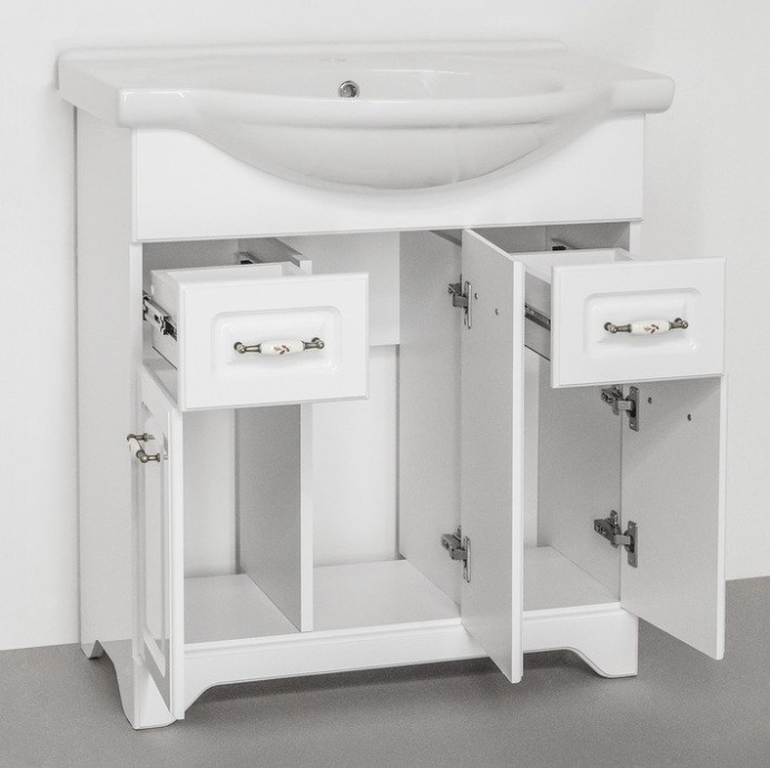 Мебель для ванной Style Line Олеандр-2 75 Люкс, белая - 2