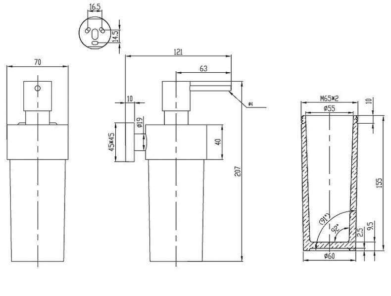 Дозатор для жидкого мыла Villeroy&Boch Elements Tender хром TVA15100700061 - 1