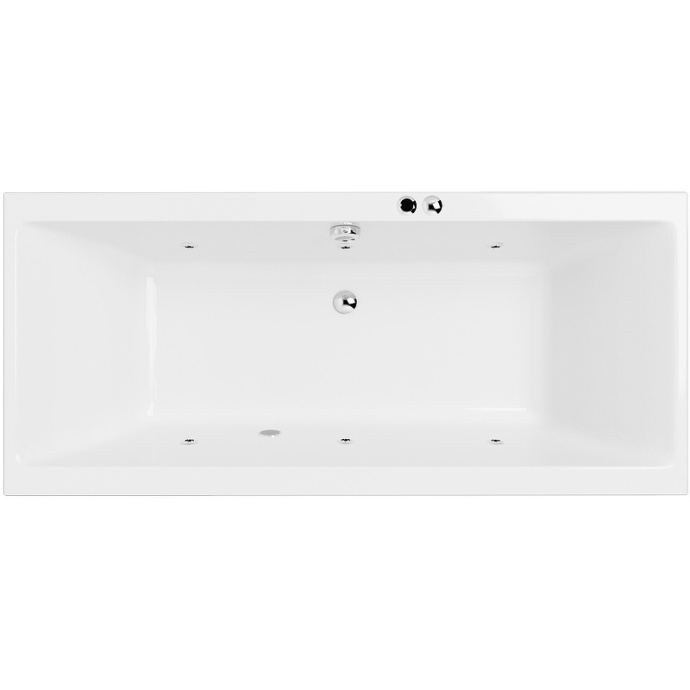 Акриловая ванна Excellent Pryzmat Slim 160x75 белая с гидромассажем WAEX.PRY16S.SOFT.CR - 0