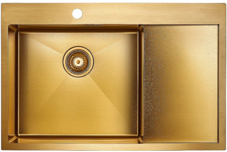 Мойка кухонная Paulmark Elde 78 L золото PM807851-BGL - 0