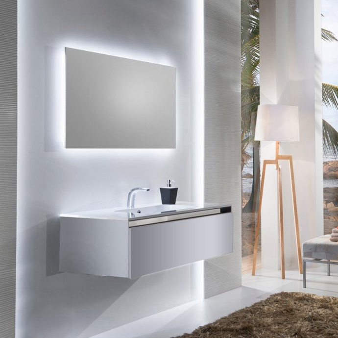 Комплект мебели Sanvit Кубэ-1 90 белый глянец - 0