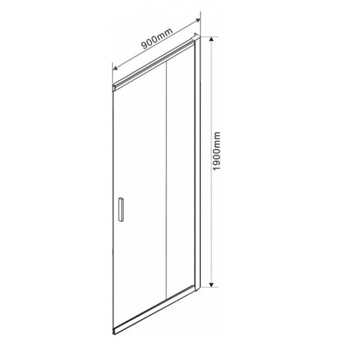 Душевая дверь Vincea Garda 90 хром стекло рифленое VHC-1G900CH - 1