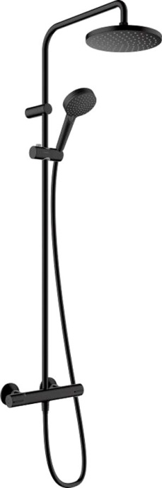 Душевая стойка Hansgrohe Vernis Blend 26276670 Showerpipe 200 1jet с термостатом, черный - 0