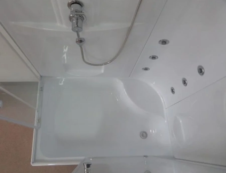 Душевая кабина Royal Bath BP 100х80 R с гидромассажем профиль белый стекло прозрачное RB8100BP2-T-R - 2