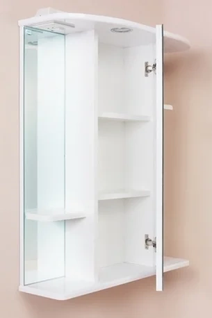 Зеркало-шкаф Onika Лилия 60 R с подсветкой, белый  206012 - 1