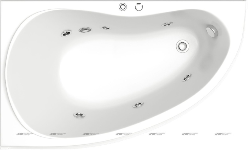 Акриловая ванна Bas Алегра 150 см L с г/м ВГ00002 - 0