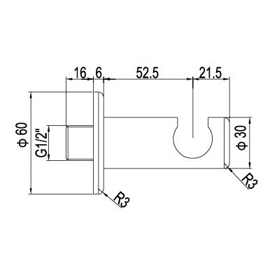 Шланговое подключение RGW Shower Panels SP-183 держатель для душа 21140683-01 - 1