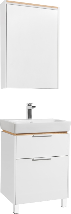 Зеркало-шкаф STWORKI Дублин 60 с подсветкой, навесное, белое, прямоугольное 1A226902DN010 - 3