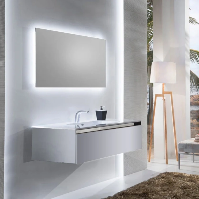 Комплект мебели Sanvit Кубэ-1 120 белый глянец - 0