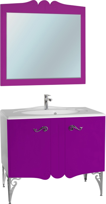 Мебель для ванной Bellezza Эстель 90 фиолетовая - 0