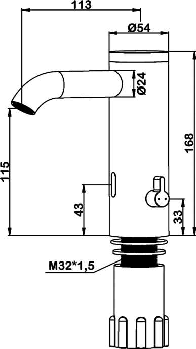 Термостатический смеситель Swedbe Europe хром  6010 - 7