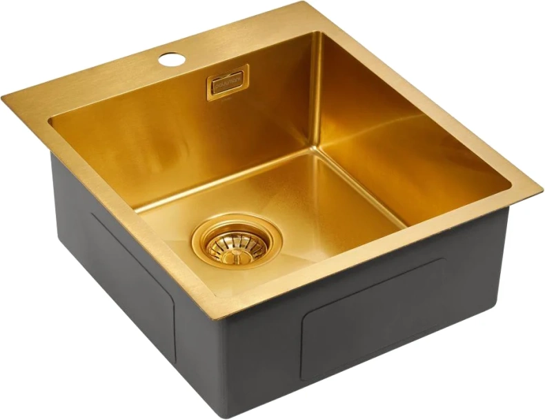 Мойка кухонная Paulmark Neckar 45 брашированное золото PM804551-BG - 1