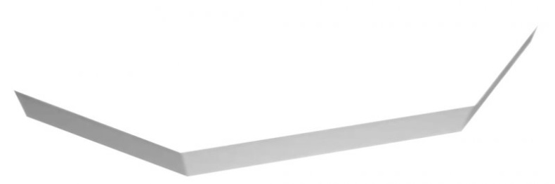 TRAY-S-P-100-SCR-W Экран полуподиум из искусственного мрамора пятиугольный 1000х1000х135, белый (Bianco) - 3