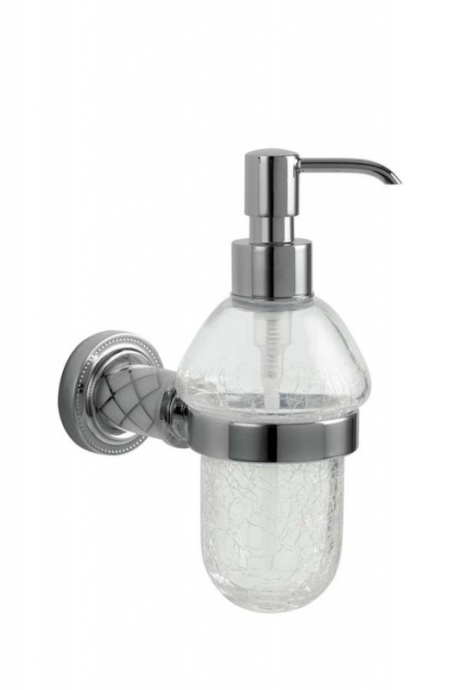 Дозатор для жидкого мыла настенный Boheme Royal Cristal хром 10912-W-CR - 0