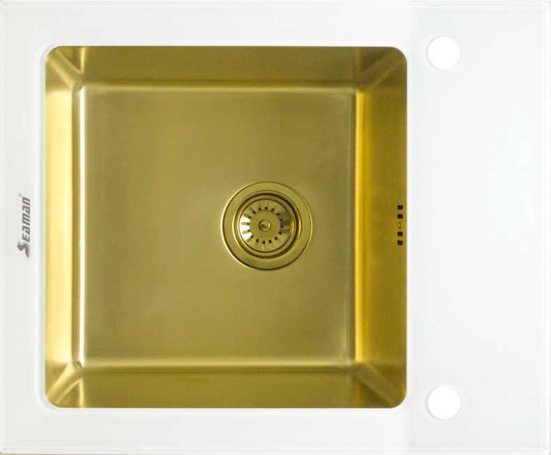 Мойка кухонная Seaman Eco Glass SMG-610W-Gold SMG-610W-Gold.B - 0
