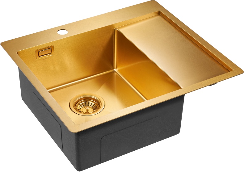 Мойка кухонная Paulmark Alster 59 L брашированное золото PM825951-BGL - 2