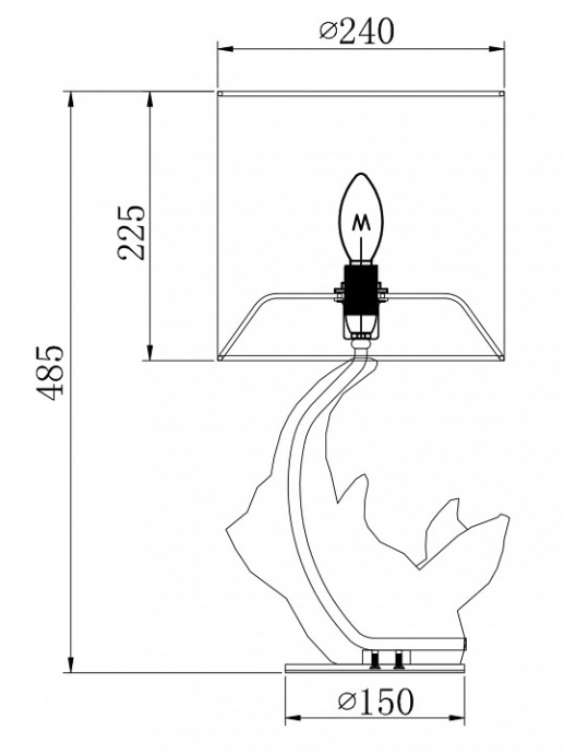 Настольная лампа Maytoni Nashorn MOD470-TL-01-B - 3