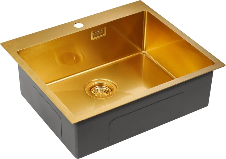 Мойка кухонная Paulmark Isar 59 брашированное золото PM805951-BG - 1