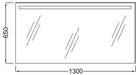 EB1419-NF PARALLEL Зеркало 130 см со светодиодной подстветкой, антизапотевание - 1