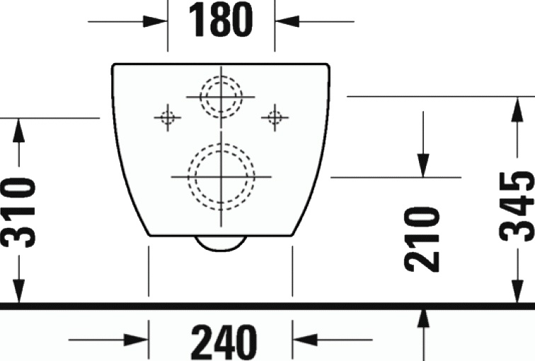 Комплект Унитаз подвесной Duravit Architec 45720900A1 + Система инсталляции для унитазов TECE Base NEW с кнопкой смыва - 6