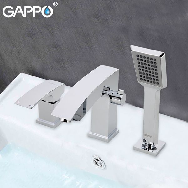 Смеситель на борт ванны Gappo хром глянцевый G1107 - 1