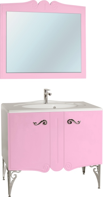 Мебель для ванной Bellezza Эстель 90 розовая - 0