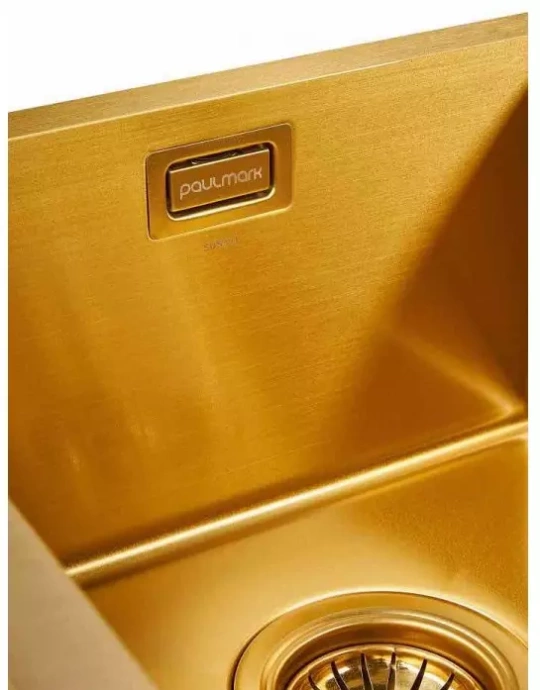 Мойка кухонная Paulmark Koher 74 брашированное золото PM807444-BG - 1