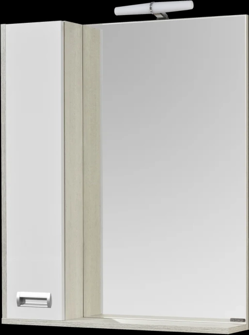 Зеркало-шкаф Aquaton Бекка 70 с подсветкой белый - светлое дерево 1A214702BAC20 - 0