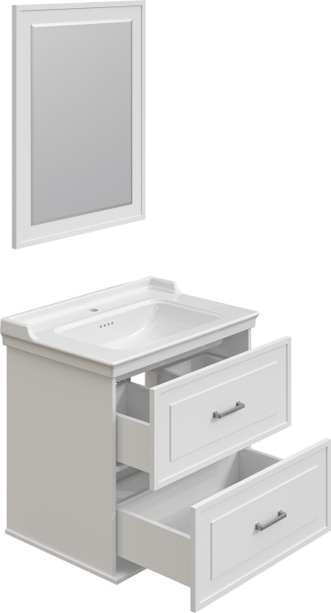 Мебель для ванной STWORKI Хадстен 80 белая, в классическом стиле, подвесная (комплект, гарнитур) 540907 - 9