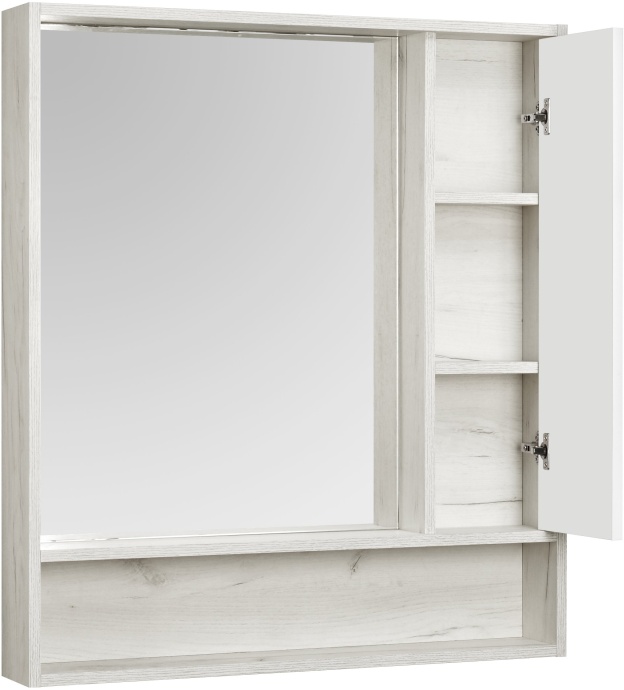 Зеркало-шкаф Aquaton Флай 80 белый-светлое дерево 1A237702FAX10 - 1